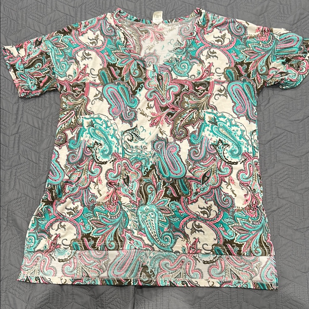 Colorful Paisley Print Top